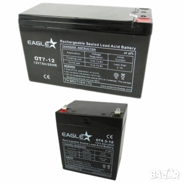 Акумулаторни батерии EAGLESTAR 12V – Надеждна енергия за UPS, алармени системи, соларни инсталации и, снимка 1