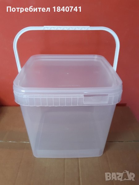 Кофи за 8 кг.сирене прозрачни и бели 10 литра, снимка 1