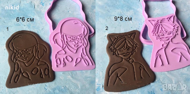 Калинката  miraculous ladybug пластмасов резец форма фондан тесто бисквитки, снимка 1
