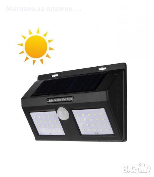 LED ДИОДНА СОЛАРНА ГРАДИНСКА ЛАМПА С ДАТЧИК ЗА ДВИЖЕНИЕ - код 1626, снимка 1