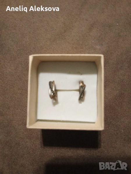 Сребърни обеци, снимка 1