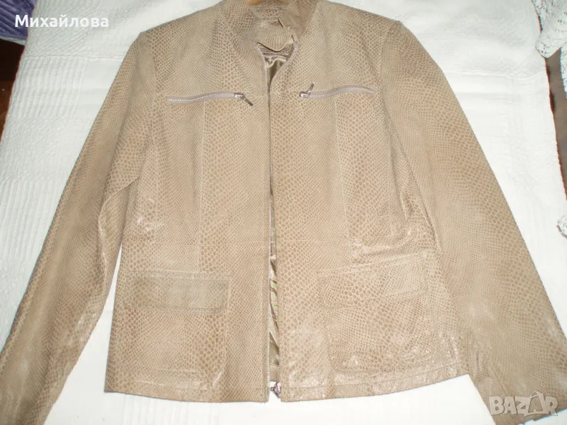 Чудесно кожено яке естествена кожа с животински принт , снимка 1
