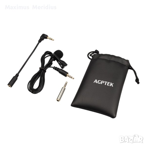 AGPTEK микрофон брошка Lavalier Omnidirectional Condenser Microphone, снимка 1