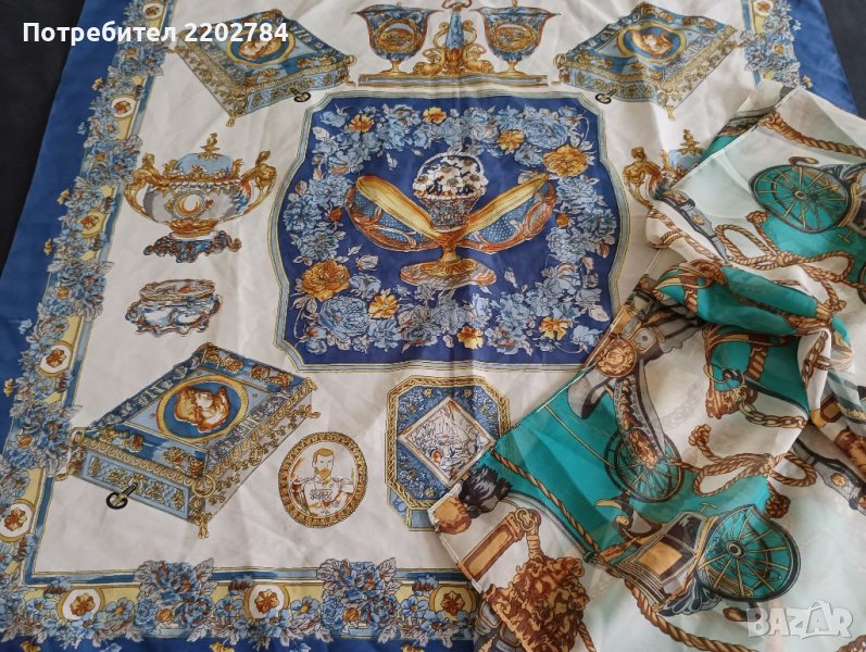 Laura Kent винтидж дамски шал,шал естествена коприна , снимка 1