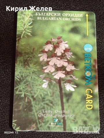 Две фонокарти БЕТКОМ,БУЛ ФОН тема ОРХИДЕЯ,ПРИРОДА за КОЛЕКЦИЯ ДЕКОРАЦИЯ 33468, снимка 3 - Колекции - 51657128