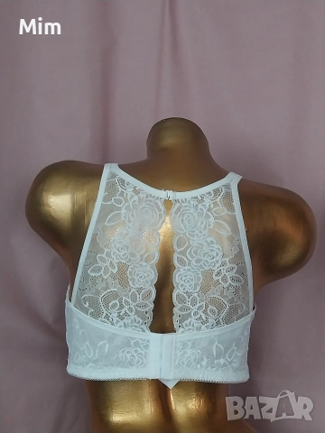 Ulla Popken 90 D Бял и черен дантелен сутиен , снимка 9 - Бельо - 54198638