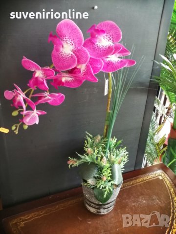 Изкуствена орхидея в кашпа , снимка 2 - Изкуствени цветя - 38256835