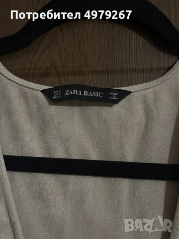 велурена рокля ZARA, снимка 2 - Рокли - 56510397
