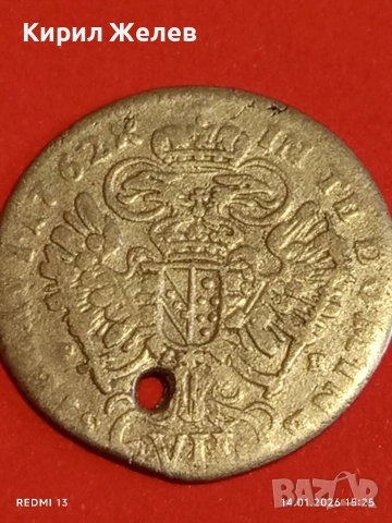 Сребърна монета 7 кройцера 1762г. Франц първи Австрия за КОЛЕКЦИЯ 52620, снимка 11 - Нумизматика и бонистика - 53097341