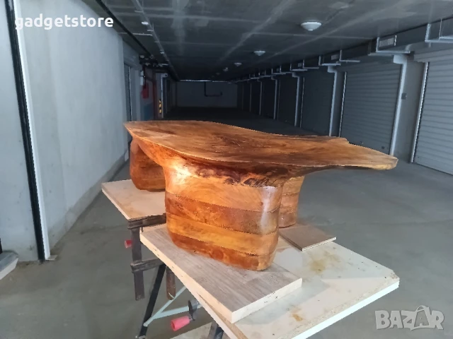 Ръчно изработена маса от три вида дърво, снимка 3 - Декорация за дома - 50792036