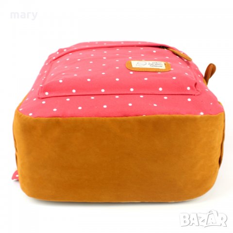 ЧЕРВЕНА РАНИЦА НА ТОЧКИ, снимка 4 - Раници - 31521058