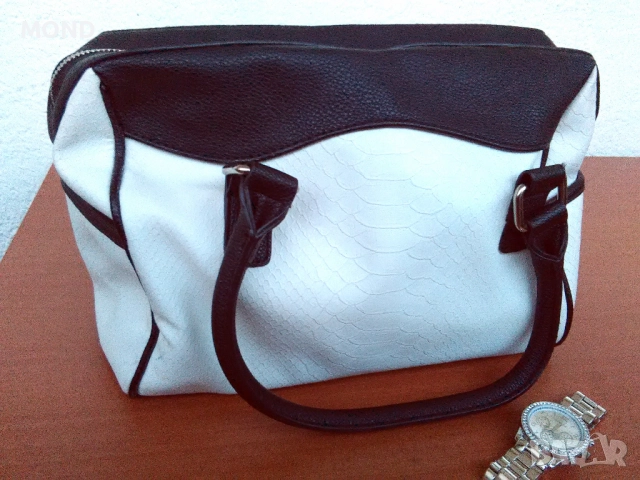 Дамска чанта Express - Black & White Purse, снимка 4 - Чанти - 52868356