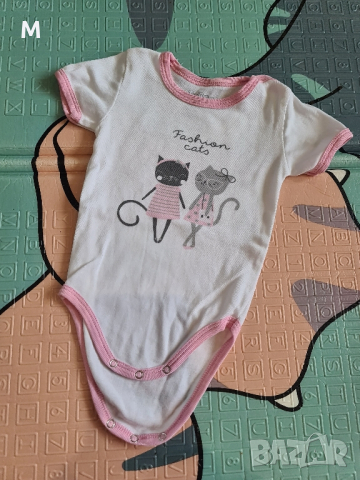 Бебешко боди FASHION CATS с къс ръкав, снимка 1
