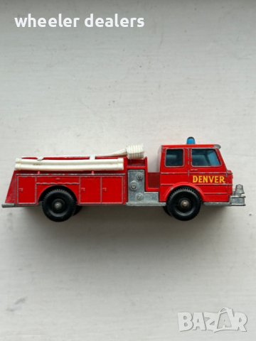 Метална количка Matchbox Fire Pumper Truck в мащаб 1:104, снимка 6 - Колекции - 39835603