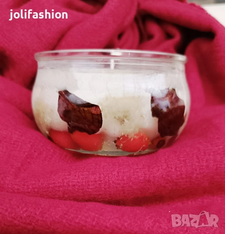 Соеви свещи и букети от восъчни цветя, снимка 4 - Декорация за дома - 52158455