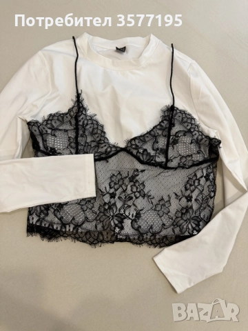 Блуза с дантела от SHEIN