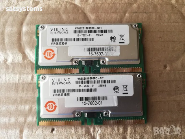 LOT OF 2 15-7602-01 Viking 256MB PC800 800MHz RDRAM Memory VR6S2818208BC-SE1, снимка 5 - RAM памет - 47703790