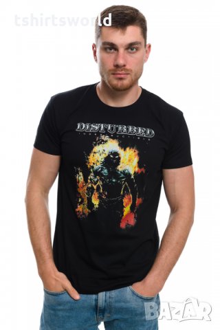  Нова мъжка тениска с дигитален печат музикалната група DISTURBED , снимка 8 - Тениски - 27819658