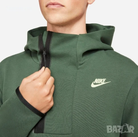 Nike Tech Fleece 1/2 Zip Hoodie S-M, снимка 7 - Спортни дрехи, екипи - 50889017
