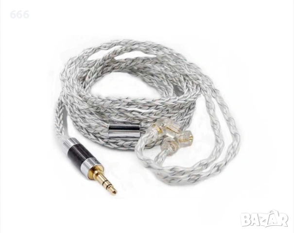 KZ CCA кабел за слушалки, Hybrid 784 с покритие от злато, сребро OFC и мед 8 жила