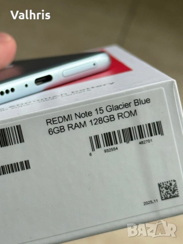 НОВ! 2г. Гаранция! Redmi Note 15 128GB / 6GB RAM / Glacier Blue, снимка 5 - Xiaomi - 54276238