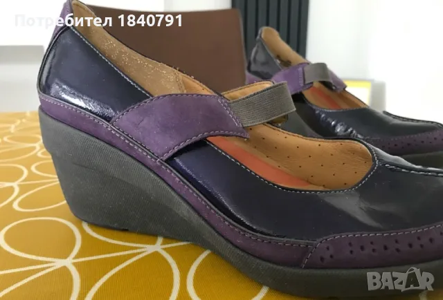 Clarks ‘Unstructured’- кожа, лачени, лилави - № 40, снимка 8 - Дамски ежедневни обувки - 56112505