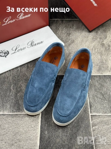 Loro Piana Мъжки Сини Обувки Естествена Кожа Лоро Пиана Код E829, снимка 8 - Ежедневни обувки - 51477811