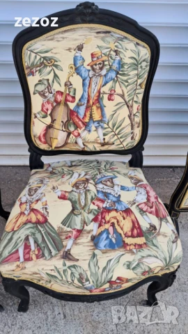 Комплект столове и параван антикварни, снимка 2 - Дивани и мека мебел - 51342355