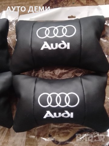 2бр+подарък качествени кожени черни възглавнички за седалка с бродиран надпис+лого на кола автомобил, снимка 3 - Аксесоари и консумативи - 38577340