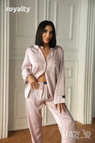 Дамски сатенени пижави, снимка 4 - Пижами - 49485300