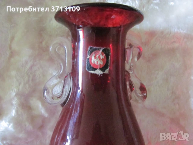 Кристалена ваза , ръчна изработка, Полша, снимка 3 - Вази - 51127908