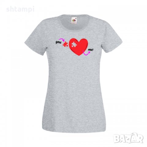 Дамска тениска Свети Валентин You Are The Missing Piece, снимка 3 - Тениски - 35649465