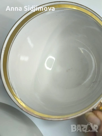 Двоен сет за чай руски порцелан , снимка 4 - Чаши - 53128157