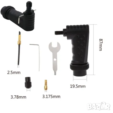 Ъглов адаптер за мини ротационни машинки, снимка 3 - Други инструменти - 48216866