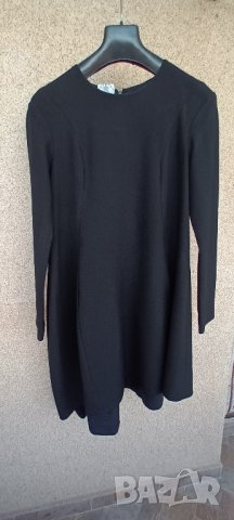 Дамска черна рокля с дълъг ръкав спортно елегантна., снимка 5 - Рокли - 42273969