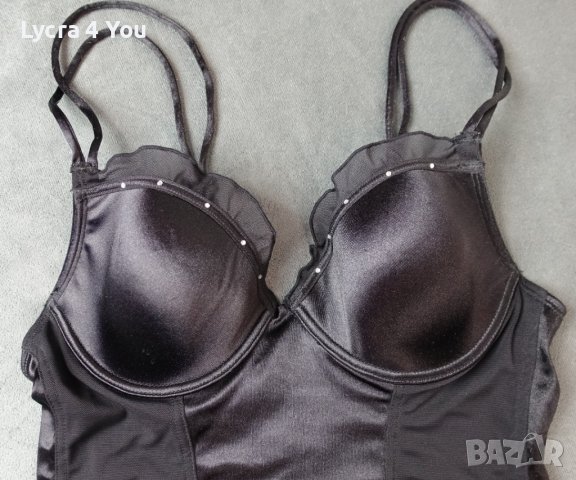 75В черен сатенен корсет, снимка 8 - Корсети, бюстиета, топове - 44186097