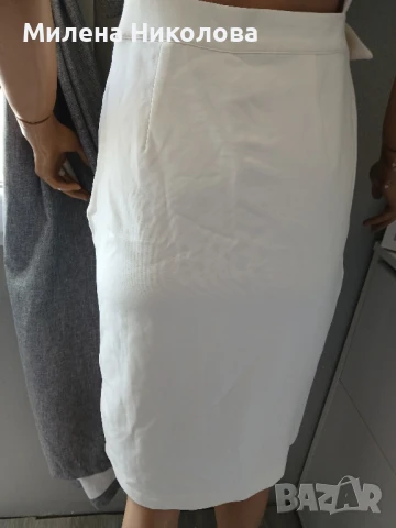 Стилна бяла рокля S, снимка 5 - Рокли - 51148675