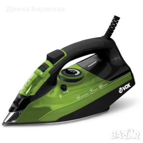 Парна ютия VOX DBL-2340, 2500W, Керамична плоча, Йонизация, кабел 1.9м, снимка 4 - Ютии - 49439287