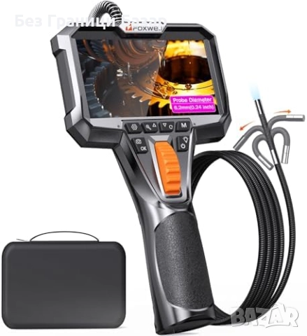 Нова Индустриална камера ендоскоп 220° HD с 4.3" екран и LED Бороскоп, снимка 1