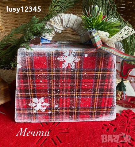 Кутия чантичка-Весела Коледа!, снимка 5 - Декорация за дома - 52081736