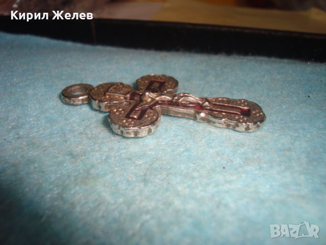 JERUSALEM СТАР ЙЕРУСАЛИМСКИ КРЪСТ РАЗПЯТИЕ ПОСРЕБРЕНА БЛАГОРОДНА ЕМАЙЛИРАНА СТОМАНА ЙЕРУСАЛИМ 18153, снимка 10 - Антикварни и старинни предмети - 34896214