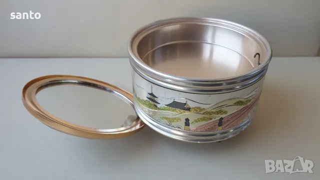 Винтидж Японска Музикална Кутия за Пудра / Бижута Sankyo (1950-1960 г.), снимка 5 - Антикварни и старинни предмети - 55968412