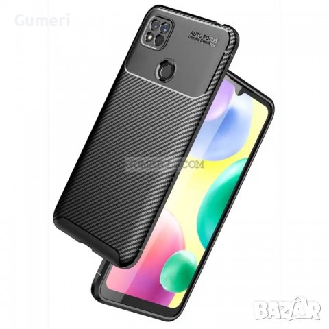Xiaomi Redmi 10A Противпударен Гръб Със Защита За Камерата - Карбон, снимка 3 - Калъфи, кейсове - 38422173