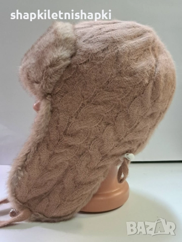 Дамска шапка лукс,ангора,вълна - 110, снимка 4 - Шапки - 52224652
