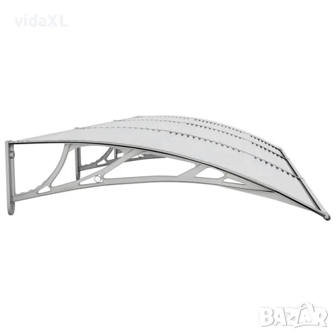 vidaXL Навес за врата, сив, 300x100 см, поликарбонат, снимка 5 - Врати за баня - 56146152
