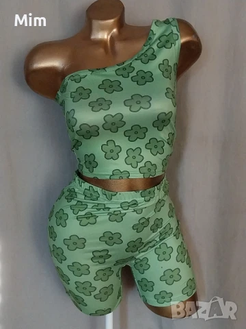 S/M К-т къс потник/ топ /  с едно рамо и къс клин , снимка 2 - Корсети, бюстиета, топове - 50982547