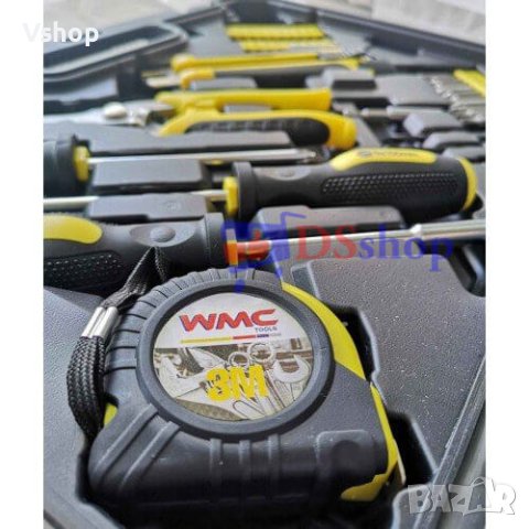 Куфар с инструменти 110 части WMC + Акумулаторна отвертка, снимка 4 - Куфари с инструменти - 42205662