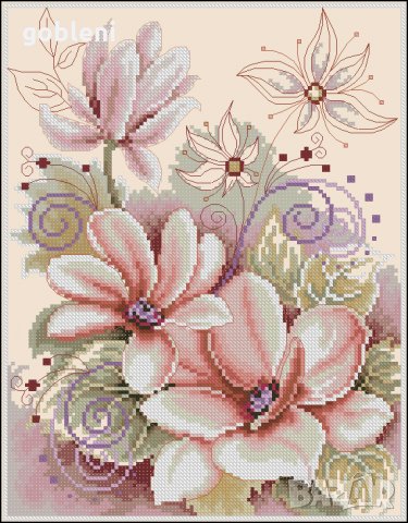 гоблен "МАГНОЛИЯ" Д46 - размери 28*36 см,; 27 цвята; , снимка 2 - Гоблени - 31951478