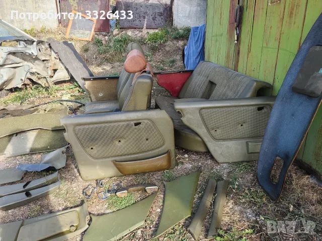 Зелен интериор от Мерцедес 123, снимка 8 - Автомобили и джипове - 56415417