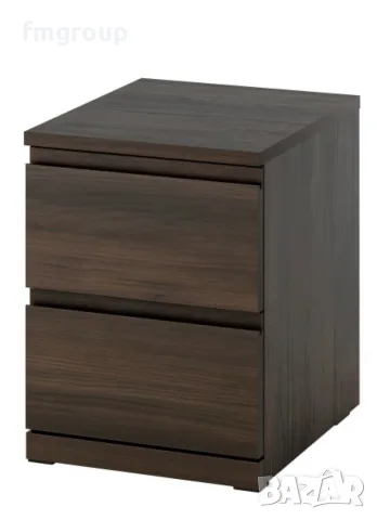 Скрин STORKLINTA с 2 чекмеджета, нощно шкафче 40x50x53 см